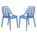 Orren Ellis Yena Solid Back Stacking Side Chair Plastic/Acrylic in Blue | 32 H x 17.25 W x 21.5 D in | Wayfair D8141BC17186487894E47755167A2C97