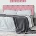 Bungalow Rose Panel Headboard Upholstered/Polyester in Pink | 46 H x 62.5 W x 2 D in | Wayfair 34883C6F0E2B436386F0242E65F198E9