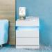 Ivy Bronx Archstone 2 - Drawer Nightstand Wood in White | 20.47 H x 17.72 W x 13.78 D in | Wayfair 87981CE6472A47A484B5863DCE28A58C