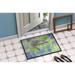 Blue 27 x 18 x 1 in Area Rug - Highland Dunes Rectangle Eberlein Machine Woven Indoor/Outdoor Area Rug in Green/ | 27 H x 18 W x 1 D in | Wayfair