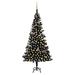 The Holiday Aisle® Artificial Pre-lit Christmas Tree w/ Ball Set Party Decoration PVC, Cotton in Yellow | 47.2 W in | Wayfair