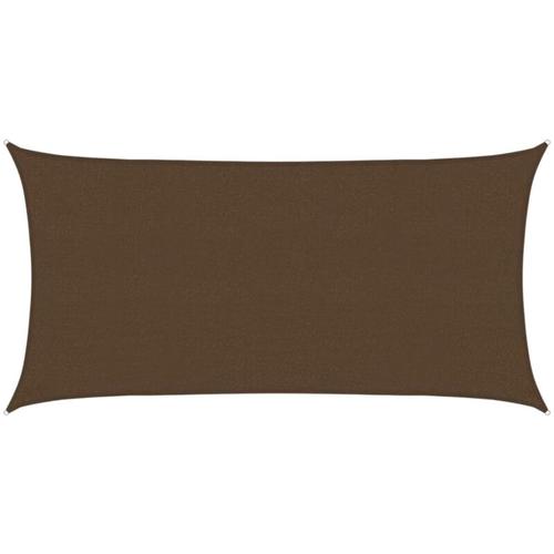 Sonnensegel,Sonnenschutzsegel 160 g/m² Braun 2×4 m hdpe vidaXL
