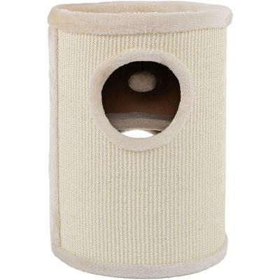 Dibea - lionto Kratztonne mit Sisal Kratzturm Kratzbaum Kratzsäule Höhe 50 cm Beige - beige