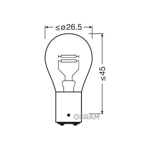 OSRAM Glühlampe, Blinkleuchte Brems-/Schlusslicht,Glühlampe, Rückfahrleuchte,Glühlampe, Nebel-/Schlusslicht,Glühlampe, Park-/Positionsleuchte,Glühlamp