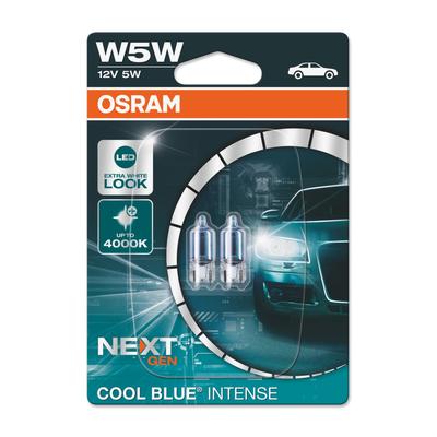 OSRAM COOL BLUE® INTENSE W5W next Gen (2 Stk.) Glühlampe, Türleuchte,Glühlampe, Rückfahrleuchte,Glühlampe, Kennzeichenle