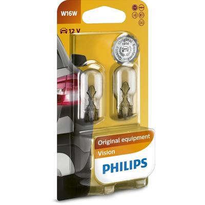 PHILIPS W16W (2 Stk.) Glühlampe, Brems-/Schlusslicht,Glühlampe, Rückfahrleuchte,Glühlampe, Park-/Positionsleuchte,Glühla