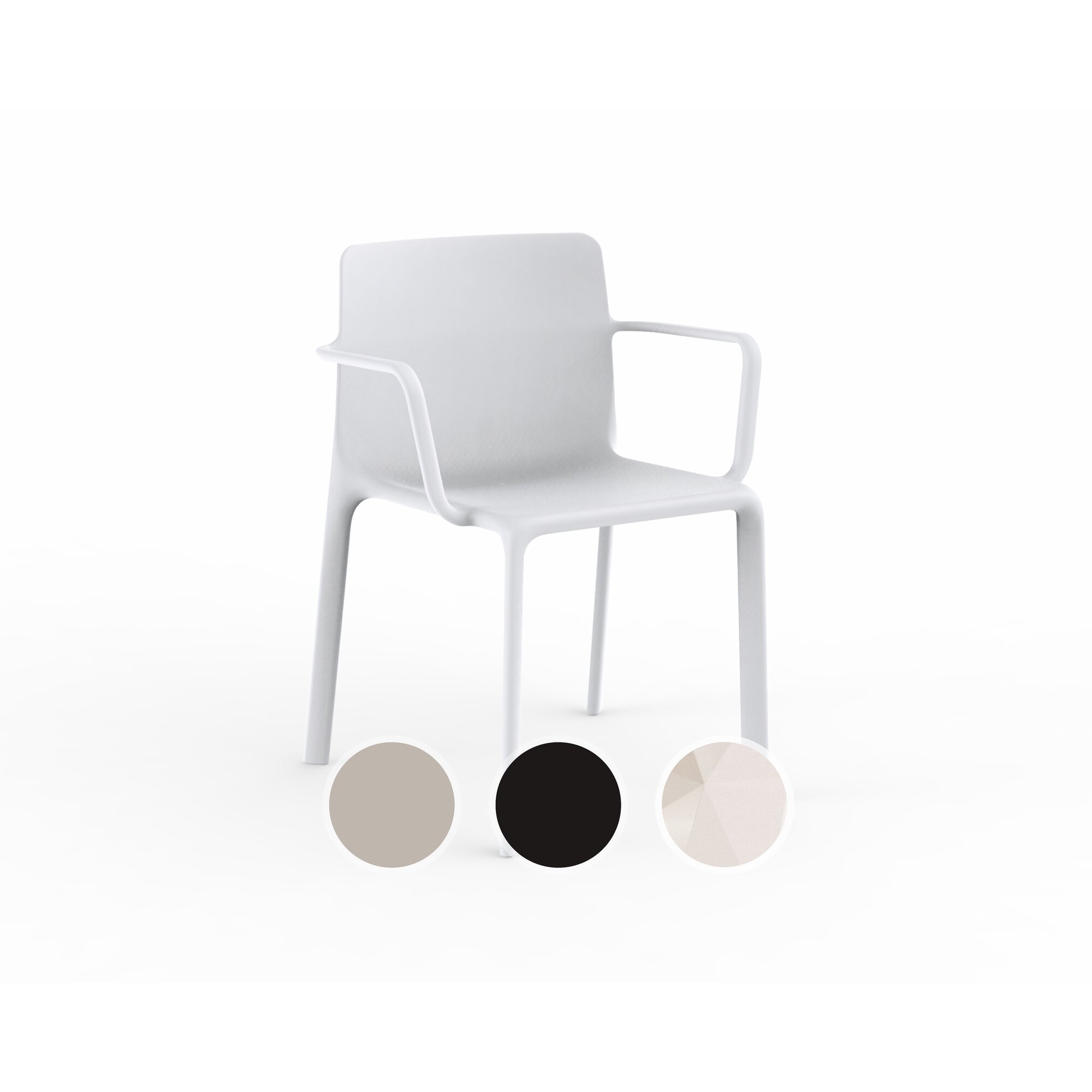 Vondom »KES« Outdoor Armlehnstuhl Black / Basic Matt