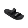 Sandale QUIKSILVER "Rivi Double", Gr. 12(45), schwarz (schwarz, grau, schwarz), Obermaterial: Synthetikmaterial / Futter: Textil / Außensohle: TPR, Schuhe Badelatschen Schlappen Pantolette