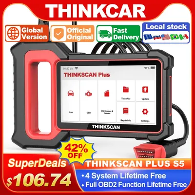 THINKCAR-Outil de Diagnostic de Voiture Thinkscan Plus Dock S5 Lecteur de Code Scanner OBD2