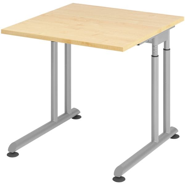 HAMMERBACHER Schreibtisch »Z-Line« 80 cm Gestell silberfarben silber, 80x82x80 cm Image