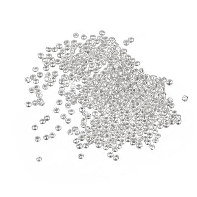 1000Pcs 2mm Round Crimp Beads Jewelry Making Crimp End Spacer Bead, Silver - Silver Tone