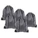 10Pcs 42x34cm Nylon Drawstring Backpack Cinch Storage Sack Sports Bags