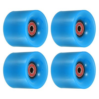 60mm Longboard Wheels with Bearings Skateboard Wheel 80A, Blue Red 4pcs