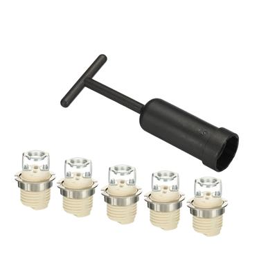 G9 Light Base Socket, 5 Set Lamp Holder Base with Socket Ring Removal Tool - 5 Set