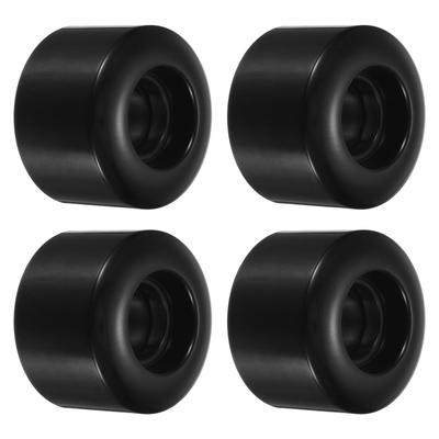 55mm Skateboard Wheel Street Wheels Cruiser Wheels Replacement 80A, Black 4pcs