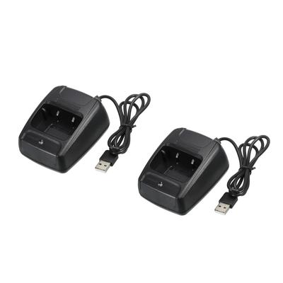 BF-888S Charger USB Plug Adapter for 888S Plus Two Way Radio Walkie-Talkie 2pcs - Black