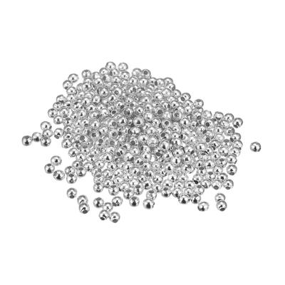 4000Pcs 2.4mm Round Spacer Bead Jewelry Making Spacer Loose Ball Bead Grey White - Grey White