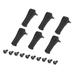 6pcs Radio Belt Clip Clinch Hook Bracket for Two Way Radio H777 BF-666S BF-777S - Black