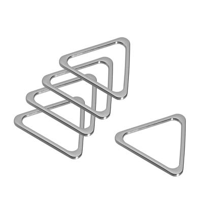 Metal Triangle Ring Buckle 35mm Inner Width for DIY Silver Tone 15pcs