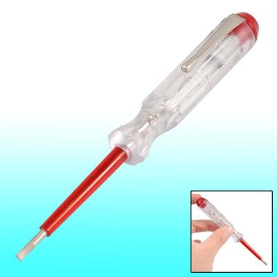 AC 100-500V Voltage Detector Tester Pen Sensor Screwdriver - Red+Clear+Silver