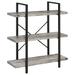 Coaster Furniture Cole Grey Driftwood and Gunmetal 3-Shelf Bookcase