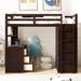 Twin Size Loft Bed with Drawers,Desk,and Wardrobe for Kids' Room