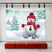 CADecor Christmas Decor Tapestry 3D Snowman Pattern Christmas Decoration Wall Decor Wall Hanging Tapestry 51x60 inchch