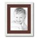 ArtToFrames 13x16 Matted Picture Frame with 9x12 Single Mat Photo Opening Framed in 1.25 Satin White Frame and 2 Maroon Mat (FWM-3966-13x16)