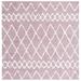 SAFAVIEH Berber Shag Feride Geometric Area Rug Light Rose/Ivory 6 7 x 6 7 Square