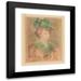 Pierre-Auguste Renoir 20x24 Black Modern Framed Museum Art Print Titled - Lady with Green Hat (Mlle. Dieterle)