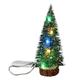 Deals 11.8 Inch Mini Christmas Trees with LED Lights Artificial Tabletop Xmas Pine Bottle Trees for DIY Winter Snow Christmas Crafts Winter Ornaments Home Office Holiday Decor Gift