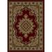 1191-2210-BURGUNDY Castello Rectangular Burgundy Traditional Italy Area Rug 3 ft. 3 in. W x 4 ft. 11 in. H