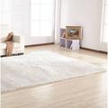 Area Rug Fluffy Shaggy Area Rug Ultra Soft Faux Fur Area Rug Fuzzy Rug Modern Plush Carpet Floor Rug for Living Room Bedroom Home Decor Upgrade Non-Slip Durable Rectangular Crawling Carpet White