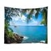 CADecor Sea Ocean View Palm Trees Home Decor Wall Hanging Tapestry 51x60 Inch