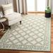 SAFAVIEH Chelsea Alecia Geometric Borders Wool Area Rug Ivory/Light Green 4 6 x6 6 Oval