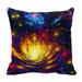 PHFZK Spiral Galaxy Pattern on its Petals Glow in Dark Pillowcase Throw Pillow Cushion Cover Two Sides Size 18x18 inches