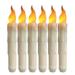 Ivory 6.7 Flameless Taper Candles Battery Operated Dinner Long Candles Warm White LED Christmas Home Wedding Decor Set of 6