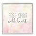 Stupell Industries Free Spirit Wild Heart Inspirational Pastel Watercolor Framed Wall Art 24 x 24 Design by Kim Allen