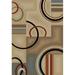 Barclay Arcs and Shapes 5 ft. 3 in. x 7 ft. 3 in. Rectangular Area Rug in Ivory