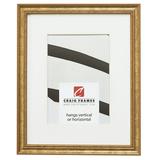 Craig Frames 314GD 8x12 inch Ornate Gold Picture Frame Matted for a 5x7 Photo