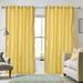 Ruthy s Textile 2- Piece Faux Silk Grommet Curtain Panels - 54 by 84 Inch Total Width 108 X 84 - Yellow