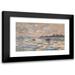 Claude Monet 14x10 Black Modern Framed Museum Art Print Titled - The Seine in Lavacourt Debacle (1880)
