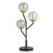 Metropolis - Steel 3 Tiered Table Lamp With Glass Globe Shades