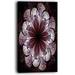 DESIGN ART Soft Pink Digital Art Fractal Flower - Large Floral Canvas Art Print 16 in. wide x 32 in. high