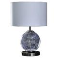 20.5 in. Athena Glass LED Plasma Mid-Century Metal Table Lamp