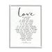 Stupell Industries Love Is... Spiritual Scripture Inspirational Religious Sentiment Graphic Art White Framed Art Print Wall Art Design by Lettered and Lined