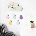 Cute Kids Wall Clock 11 Inch Cartoon Cloud Shape Wall Clocks Design for Nursery Kids Bedroom