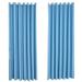 2pcs Decorative Curtain Fashion Blackout Curtain Stylish Window Curtain for Home Living Room Bedroom - Blue (213x132cm Perforated Installation)