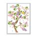 Designart Tree With Colorful Birds Sitting On Flowering Branches Traditional Framed Canvas Wall Art Print