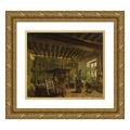 Mary Macmonnies Low 17x15 Gold Ornate Wood Frame and Double Matted Museum Art Print Titled - Frederick Macmonnies in His Studio (circa 1888-1909)